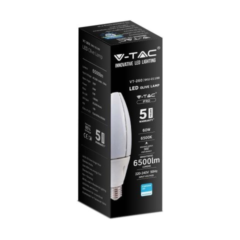 Żarówka LED V-TAC SAMSUNG CHIP 60W E40 VT-260 4000K 6500lm 5 Lat Gwarancji Żarówka LED V-TAC SAMSUNG CHIP 60W E40 VT-260 4000K 6500lm 5 Lat Gwarancji