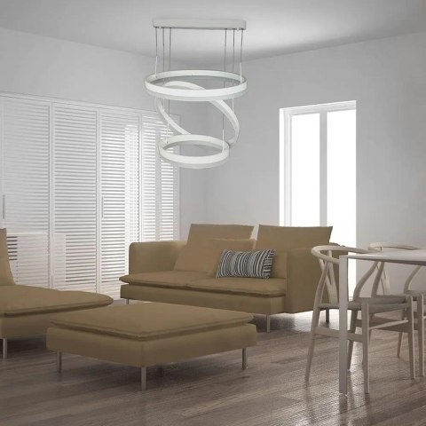 Oprawa Zwieszana LED V-TAC 82W Soft Light Chandelier Ściemnianie Biały VT-82-3-W-N 3000K 4550lm 3 Lata Gwarancji
