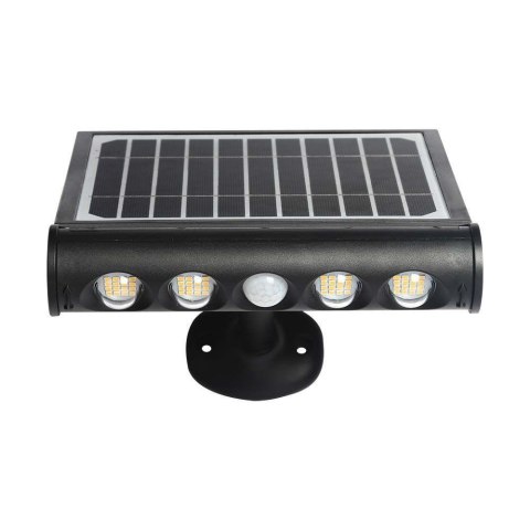 Projektor Solarny 8W LED Czarny 8w1 Czujnik Ruchu IP65 V-TAC VT-11108 6000K 950lm