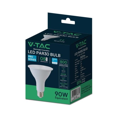 Żarówka LED V-TAC SAMSUNG CHIP 11W E27 PAR30 40st VT-230 4000K 800lm 5 Lat Gwarancji Żarówka LED V-TAC SAMSUNG CHIP 11W E27 PAR30 40st VT-230 4000K 800lm 5 Lat Gwarancji
