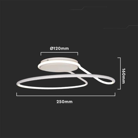 Oprawa Sufitowa V-TAC 24W LED Biała 250x160mm VT-7784 4000K 2560lm Oprawa Sufitowa V-TAC 24W LED Biała 250x160mm VT-7784 4000K 2560lm