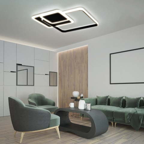 LAMPA SUFITOWA 72W CZARNA + PILOT DL-F06 TUNA