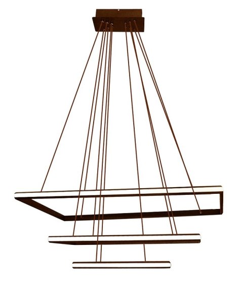 LAMPA LED ŻYRANDOL SUFITOWA + PILOT 116W BRĄZ DL-F09 MOKKA LAMPA LED ŻYRANDOL SUFITOWA + PILOT 116W BRĄZ DL-F09 MOKKA