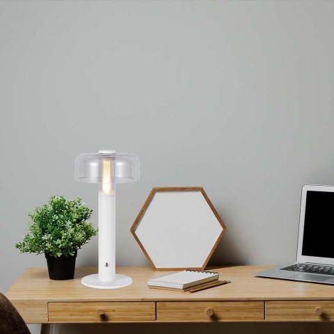 Lampka Biurkowa Nocna V-TAC 1W LED 30cm Ładowanie USB Ściemnianie Biała VT-1049 3000K 100lm