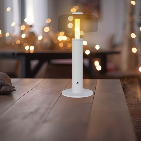 Lampka Biurkowa Nocna V-TAC 1W LED 30cm Ładowanie USB Ściemnianie Biała VT-1049 3000K 100lm