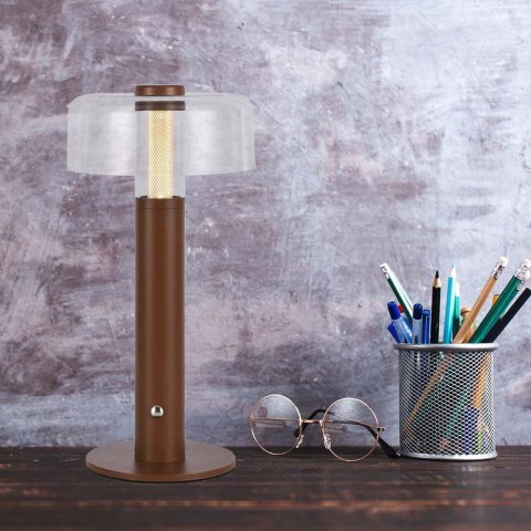 Lampka Biurkowa Nocna V-TAC 1W LED 30cm Ładowanie USB Ściemnianie Brązowa VT-1049 3000K 100lm