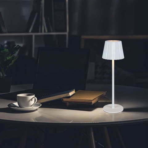 Lampka Biurkowa Nocna V-TAC 4W LED 37cm Ładowanie USB Ściemnianie Biała VT-1028 3000K-6000K 150lm