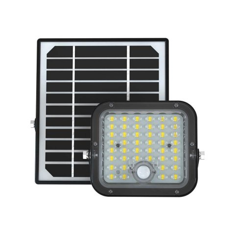 Projektor LED Solarny V-TAC 10W IP65, Pilot Timer, LiFePo 3.7V 6000mA Czarny VT-411 4000K 1500lm 3 Lata Gwarancji