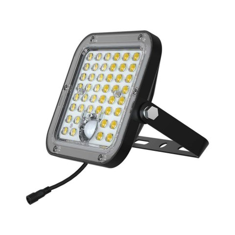 Projektor LED Solarny V-TAC 10W IP65, Pilot Timer, LiFePo 3.7V 6000mA Czarny VT-411 4000K 1500lm 3 Lata Gwarancji