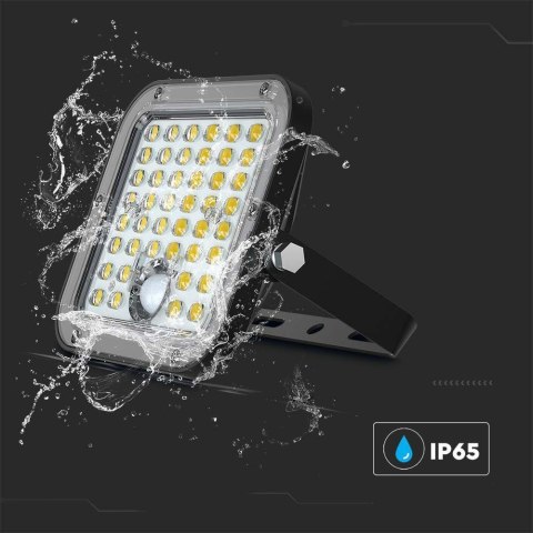 Projektor LED Solarny V-TAC 10W IP65, Pilot Timer, LiFePo 3.7V 6000mA Czarny VT-411 4000K 1500lm 3 Lata Gwarancji