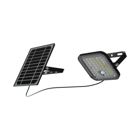 Projektor LED Solarny V-TAC 10W IP65, Pilot Timer, LiFePo 3.7V 6000mA Czarny VT-411 4000K 1500lm 3 Lata Gwarancji