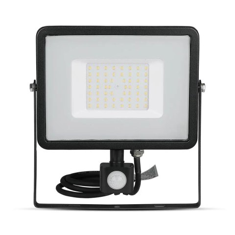 Projektor LED V-TAC 50W SAMSUNG CHIP Czujnik Ruchu Funkcja Cut-OFF Czarny VT-50-S-B 4000K 4000lm 5 Lat Gwarancji