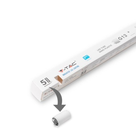 Tuba Świetlówka LED T8 V-TAC SAMSUNG CHIP 60cm 10W G13 Obrotowa VT-061 4000K 850lm 5 Lat Gwarancji