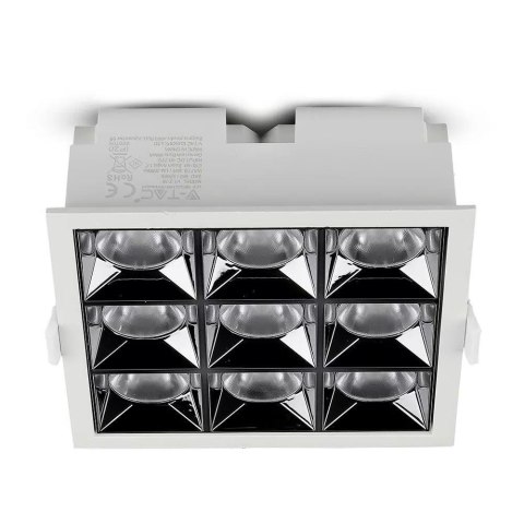 Oprawa V-TAC Downlight SAMSUNG CHIP 36W UGR19 CRI90+ 36st VT-2-36-1 2700K 2880lm 5 Lat Gwarancji