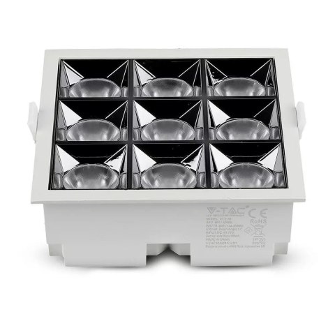 Oprawa V-TAC Downlight SAMSUNG CHIP 36W UGR19 CRI90+ 36st VT-2-36-1 2700K 2880lm 5 Lat Gwarancji