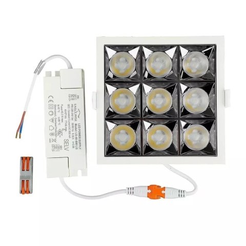 Oprawa V-TAC Downlight SAMSUNG CHIP 36W UGR19 CRI90+ 36st VT-2-36-1 2700K 2880lm 5 Lat Gwarancji