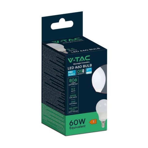 Żarówka LED V-TAC SAMSUNG CHIP 8,5W E14 Kulka VT-269 6500K 806lm 5 Lat Gwarancji Żarówka LED V-TAC SAMSUNG CHIP 8,5W E14 Kulka VT-269 6500K 806lm 5 Lat Gwarancji
