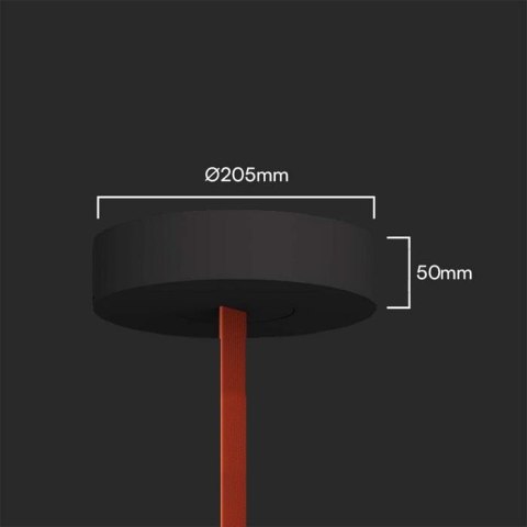 Mocowanie natynkowe 205x50mm Szynosystem Taśmowy 48V V-TAC Czarne 3 Lata Gwarancji