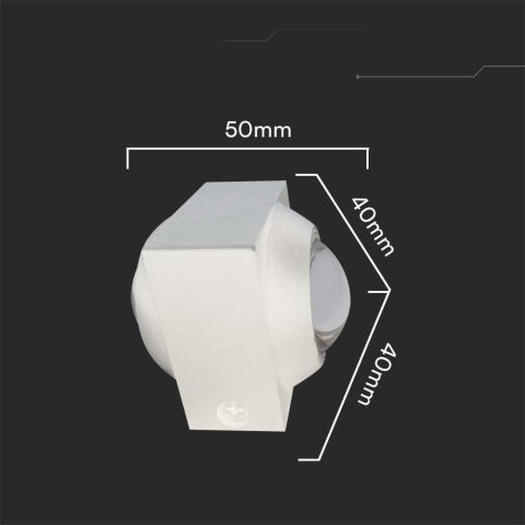 Oprawa Ścienna Góra Dół V-TAC 2W LED IP54 Biała VT-2503 4000K 200lm Oprawa Ścienna Góra Dół V-TAC 2W LED IP54 Biała VT-2503 4000K 200lm