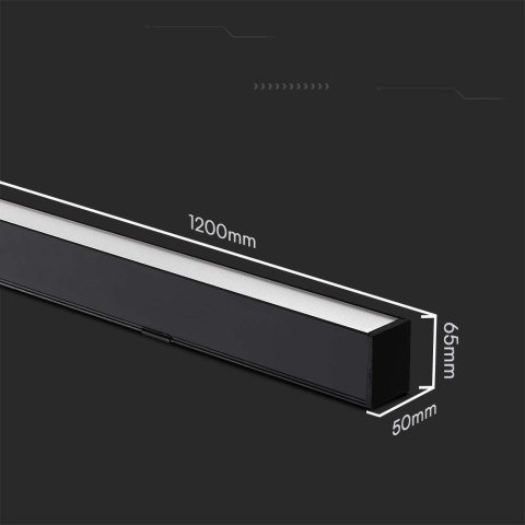 Oprawa V-TAC LED Linear SAMSUNG CHIP 40W CCT Zwieszana 120cm Czarna VT-7-44 3000K+4000K+6400K 3400lm 5 Lat Gwarancji