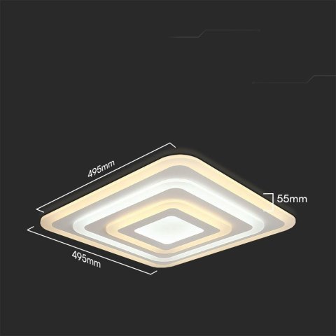 Oprawa Sufitowa V-TAC 82W LED Ściemnialna Biała Pilot SMART VT-7719 3000K-4000K-6000K 6700lm Oprawa Sufitowa V-TAC 82W LED Ściemnialna Biała Pilot SMART VT-7719 3000K-4000K-6000K 6700lm