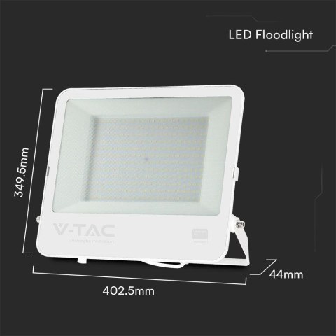 Projektor LED V-TAC 200W 100Lm/W Przewód 1mb SAMSUNG CHIP Biały VT-44204 4000K 17540lm 5 Lat Gwarancji