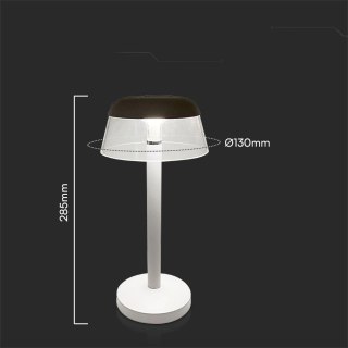 Lampka Biurkowa Nocna V-TAC 3W LED 28cm Ładowanie USB Ściemnianie Biała VT-75002 3000K-6000K 110lm