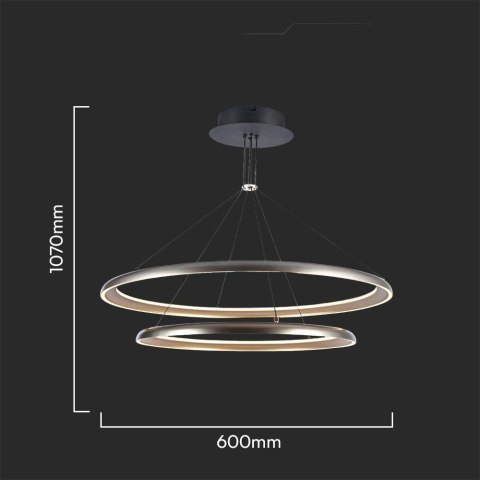 Oprawa Zwieszana V-TAC LED 65W Złoty Czarny 60x107cm VT-7982 3000K 7000lm Oprawa Zwieszana V-TAC LED 65W Złoty Czarny 60x107cm VT-7982 3000K 7000lm