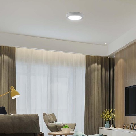 Panel Natynkowy V-TAC 18W LED SAMSUNG CHIP Okrągły 215x30mm VT-60018RD-S 6500K 1980lm 5 Lat Gwarancji