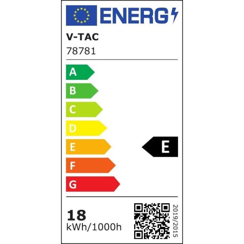 Panel Natynkowy V-TAC 18W LED SAMSUNG CHIP Okrągły 215x30mm VT-60018RD-S 6500K 1980lm 5 Lat Gwarancji