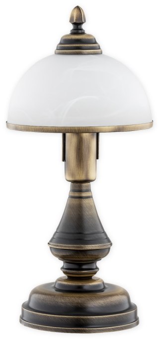 Hermes lampka stołowa 1-punktowa - patyna - biały alabaster