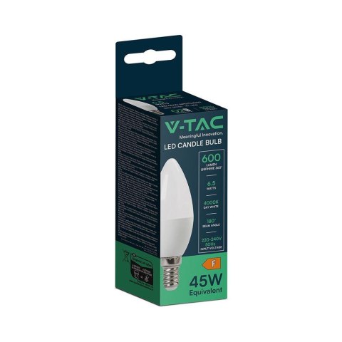 Żarówka LED V-TAC SAMSUNG CHIP 6,5W E14 Świeczka VT-268 4000K 600lm