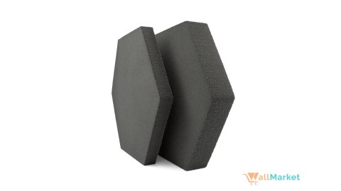 Panel akustyczny ścienny 3d WallMarket, Dekoracja ścienna 3d, Heksagon szary 32 x 27,7 x 3,5 cm