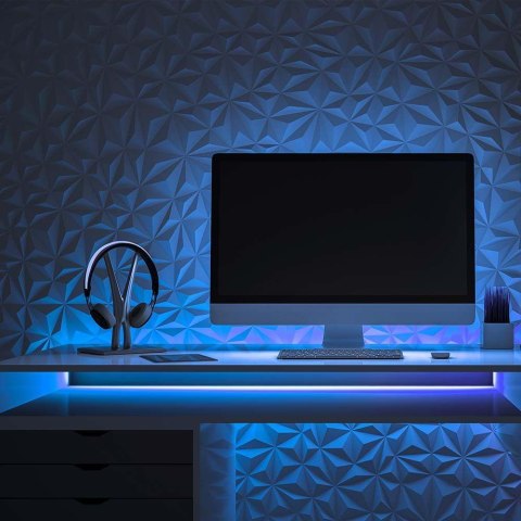 Taśma LED 230V V-TAC RĘKAW IP65 120LED/m 10,5W/m Rolka 10mb VT-2835 121-10M Kolor Niebieski
