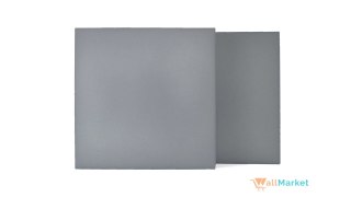 Panel akustyczny ścienny 3d WallMarket, Dekoracja na ścianę do salonu i biura 3d, Kwadrat jasnoszary 32 x 32 x 3,5 cm