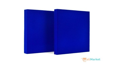 Panel akustyczny ścienny 3d WallMarket, Dekoracja ścienna 3d, Kwadrat ciemnoniebieski 32 x 32 x 3,5 cm