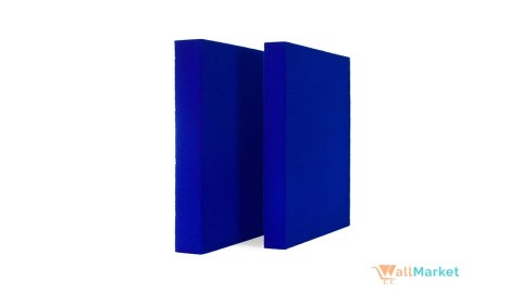 Panel akustyczny ścienny 3d WallMarket, Dekoracja ścienna 3d, Kwadrat ciemnoniebieski 32 x 32 x 3,5 cm