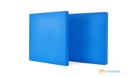Panele wygłuszające ścienne 3d WallMarket, Panele akustyczne 3d, Kwadrat jasnoniebieski 32 x 32 x 2,5 cm