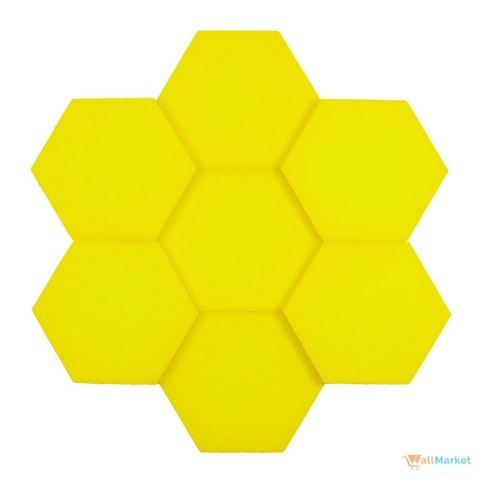 Akustyczne panele ścienne 3d WallMarket, Panel piankowy 3d, Heksagon neonowy pomarańcz 32 x 27,7 x 4,5 cm