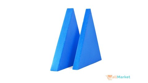 Akustyczne panele ścienne 3d WallMarket, Panel piankowy 3d, Trójkąt jasnoniebieski 32 x 27,7 x 4,5 cm