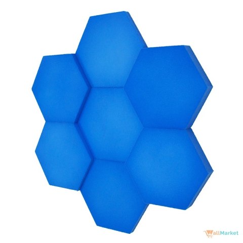 Panel akustyczny ścienny 3d WallMarket, Dekoracja ścienna 3d, Heksagon turkusowy 32 x 27,7 x 3,5 cm