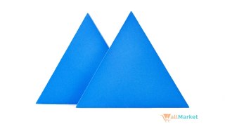 Wygłuszający panel ścienny 3d WallMarket, Panel akustyczny dekoracyjny 3d, Trójkąt jasnoniebieski 32 x 27,7 x 2,5 cm
