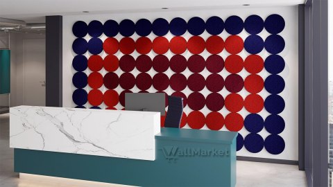 Akustyczne panele ścienne 3d WallMarket, Panel piankowy 3d, Koło cafe latte 32 x 32 x 2,5 cm