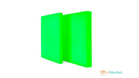 Dekoracyjny panel ścienny 3d WallMarket, Panel akustyczny wygłuszający 3d, Kwadrat neonowa zieleń 32 x 32 x 4,5 cm