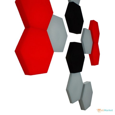 Panel akustyczny ścienny 3d WallMarket, Dekoracja ścienna 3d, Heksagon cukierkowy róż 32 x 27,7 x 4,5 cm