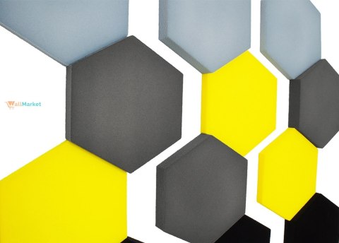 Panel akustyczny ścienny 3d WallMarket, Dekoracja ścienna 3d, Heksagon cukierkowy róż 32 x 27,7 x 4,5 cm