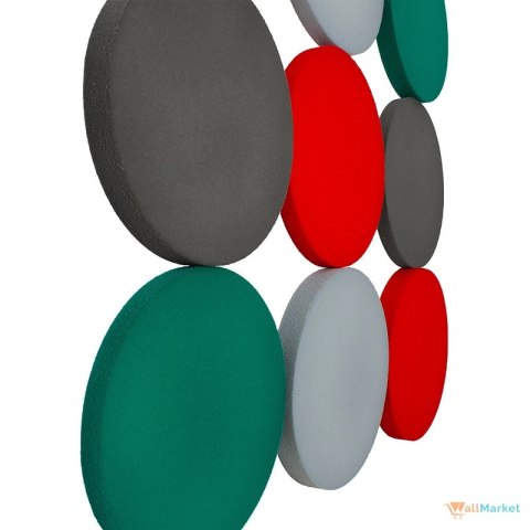 Panel ścienny 3d akustyczny WallMarket, Dekoracja ścienna 3d, Koło trawiasty 32 x 32 x 2,5 cm
