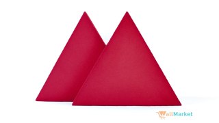 Akustyczne panele ścienne 3d WallMarket, Panel piankowy 3d, Trójkąt wiśniowy 32 x 27,7 x 4,5 cm