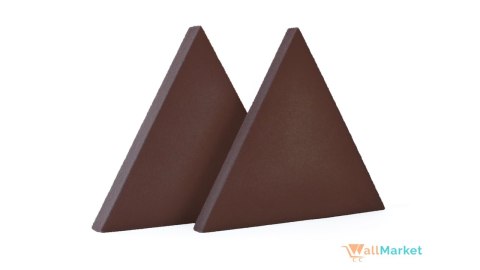 Akustyczny panel ścienny 3d WallMarket, Panel piankowy 3d, Trójkąt czekoladowy 32 x 27,7 x 4,5 cm