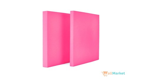 Panel akustyczny ścienny 3d WallMarket, Dekoracja ścienna 3d, Kwadrat cukierkowy róż 32 x 32 x 2,5 cm